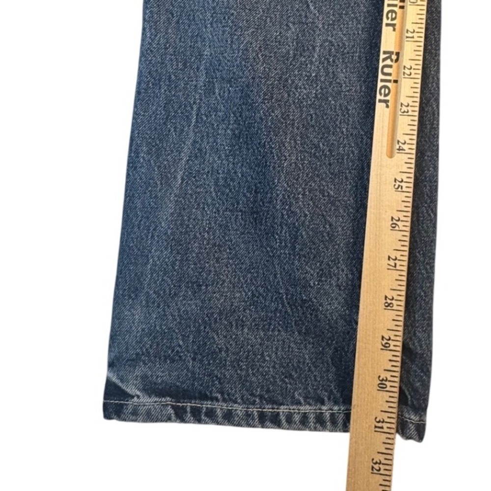Zara + Denim Jeans Womens Size 6 Medium‎ Wash Straight Leg Button Fly EUC - Picture 6 of 9